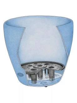 Viva Round Self-Watering Rolling Planter, 17.25” Diameter -Outdoor Garden Care Shop 39325 002