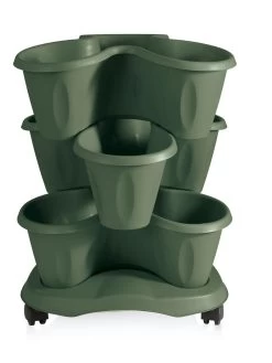 Trifoglio 3-Tier Planter On Wheels -Outdoor Garden Care Shop 3 4 crop 8613625 03V