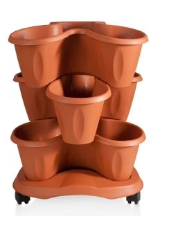 Trifoglio 3-Tier Planter On Wheels -Outdoor Garden Care Shop 3 4 crop 8613625 05V