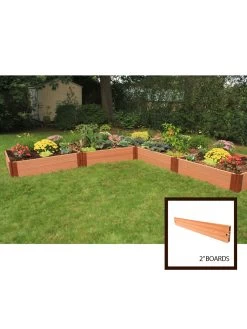 Classic Sienna Raised Garden Bed "L" Shaped With 2" Boards 6 Classic Sienna Raised Garden Bed "L" Shaped With 2" Boards -Outdoor Garden Care Shop 8588255 01v sienna composite raised garden bed 2 inch l shaped