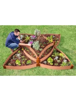 Classic Sienna Raised Garden Bed Versailles Sunburst With 1" Boards -Outdoor Garden Care Shop 8589503 01v