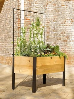 Elevated Planter Box And Space-Maker Pivoting Trellis Set, 2' X 4' -Outdoor Garden Care Shop 8590247 550 tif 1