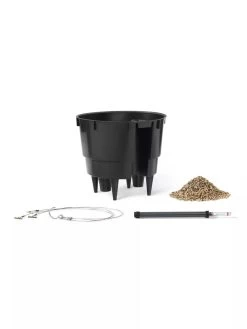 Lechuza® Nido Cottage Wicker Hanging Planter -Outdoor Garden Care Shop 8591154WT 001V tif