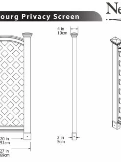Luxembourg Vinyl Privacy Screen 5 Luxembourg Vinyl Privacy Screen -Outdoor Garden Care Shop 8593147 03V tif