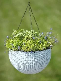 Weave Self-Watering Hanging Basket, 14" -Outdoor Garden Care Shop 8596490 10307 tif