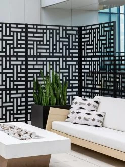 Veradek 3-Panel Privacy Screen Set, Blocks -Outdoor Garden Care Shop 8599185 09V tif