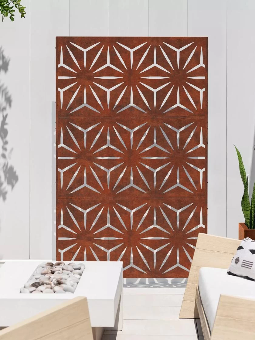 Veradek 3-Panel Privacy Screen Set, Star 2 Veradek 3-Panel Privacy Screen Set, Star - Image 2