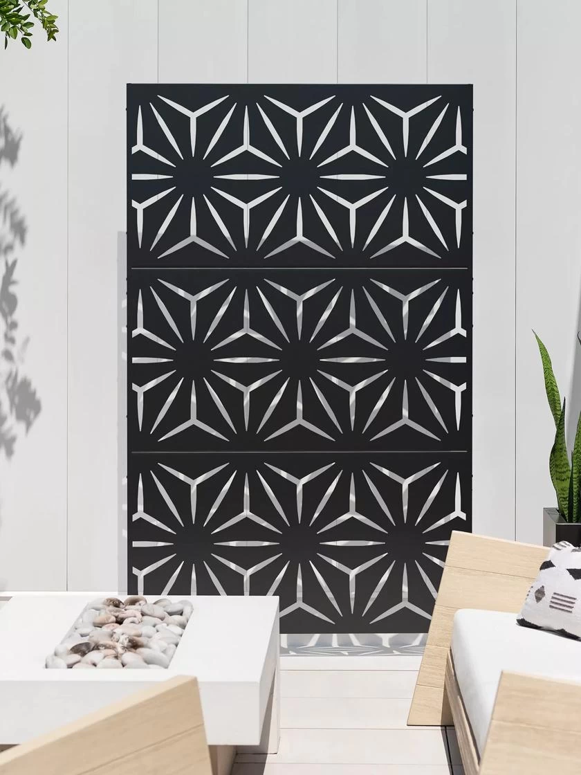 Veradek 3-Panel Privacy Screen Set, Star 1 Veradek 3-Panel Privacy Screen Set, Star