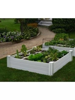 Raised Garden Bed With Grow Grid, 4' X 4'