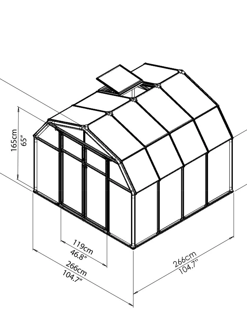 Canopia® By Palram Hobby Gardener Greenhouse, 8' 10 Canopia® By Palram Hobby Gardener Greenhouse, 8' - Image 10