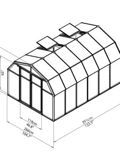 Canopia® By Palram Hobby Gardener Greenhouse, 8' 25 Canopia® By Palram Hobby Gardener Greenhouse, 8' -Outdoor Garden Care Shop 8599332 03V tif