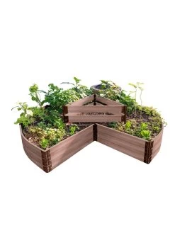 Classic Sienna Circle Keyhole Garden With 2" Boards
