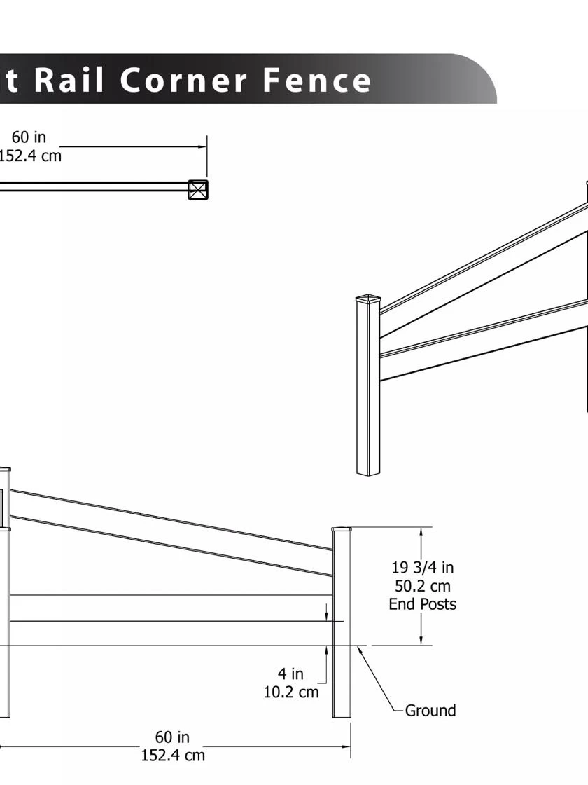 Split Rail Corner Vinyl Fence 3 Split Rail Corner Vinyl Fence - Image 3