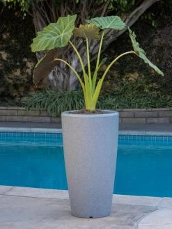 Solar Illuminated Planter Tall Granite, 32" 9 Solar Illuminated Planter Tall Granite, 32" -Outdoor Garden Care Shop 8600183 19645 tif
