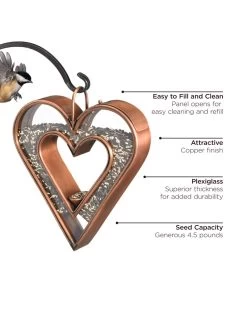 Fly-Thru™ Bird Feeder With Copper Finish -Outdoor Garden Care Shop 8600193 06v