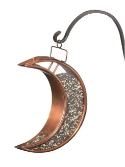 Crescent Moon Bird Feeder With Copper Finish 5 Crescent Moon Bird Feeder With Copper Finish -Outdoor Garden Care Shop 8600194 02v