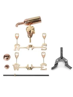 Wine Bottle Cottage Copper Weathervane With Roof Mount 5 Wine Bottle Cottage Copper Weathervane With Roof Mount -Outdoor Garden Care Shop 8600383 03v
