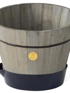 VegTrug® Build-a-Barrel Wooden Planter With Self-Watering Reservoir Tray, 18" -Outdoor Garden Care Shop 8610253 08V tif