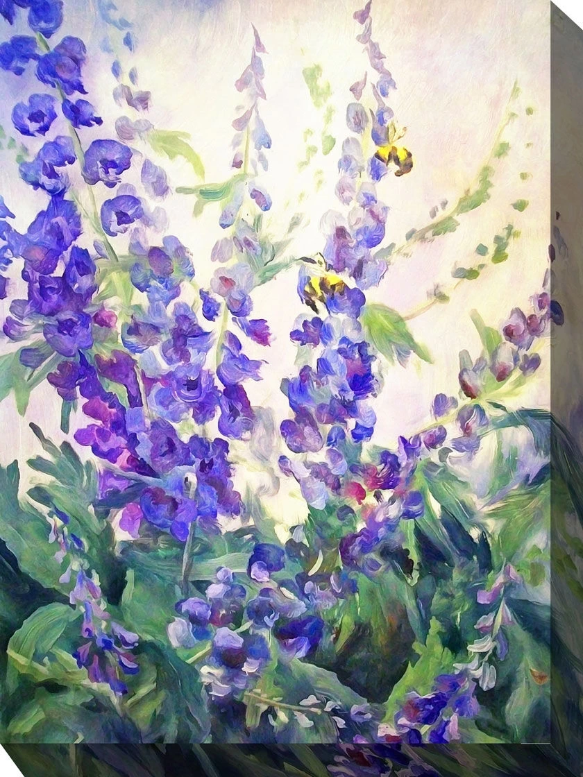 Blue Delphi Outdoor Wall Art 1 Blue Delphi Outdoor Wall Art