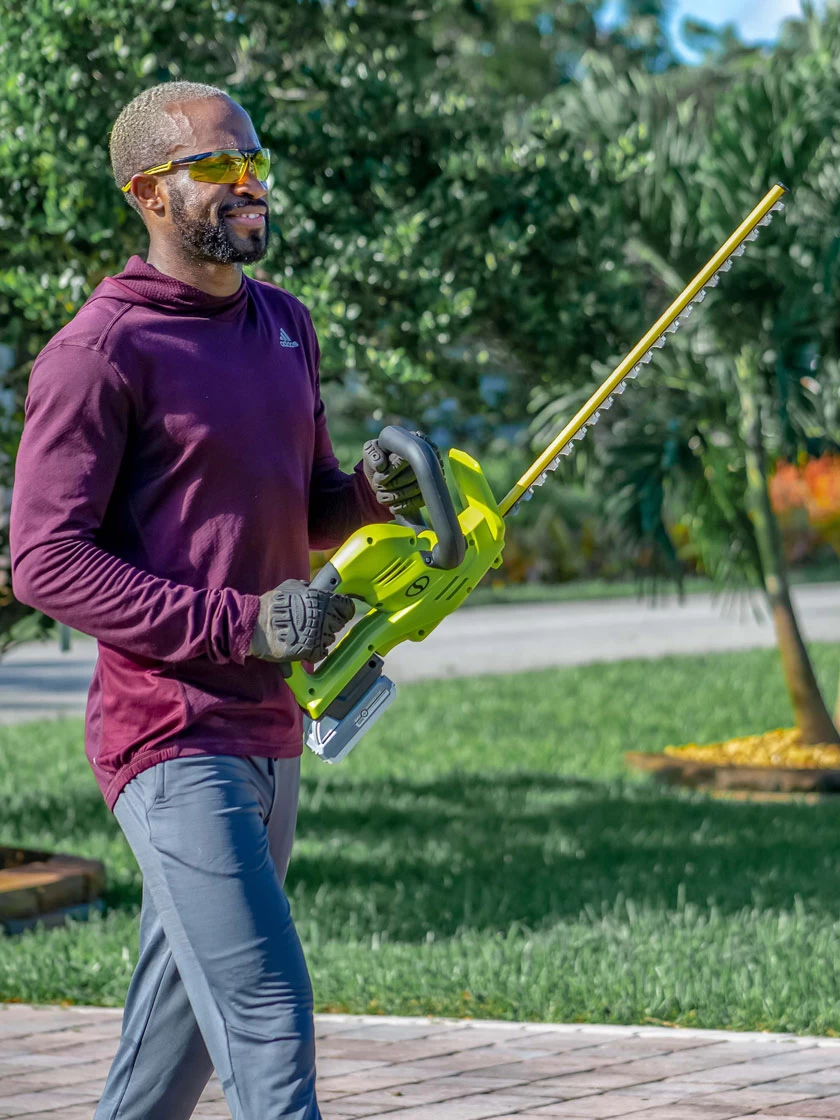 Sun Joe 24V-HT22-LTE 24-Volt ION+ Cordless Hedge Trimmer Kit | 22-Inch | W/ 2.0-Ah Battery And Charger 10 Sun Joe 24V-HT22-LTE 24-Volt ION+ Cordless Hedge Trimmer Kit | 22-Inch | W/ 2.0-Ah Battery And Charger - Image 10