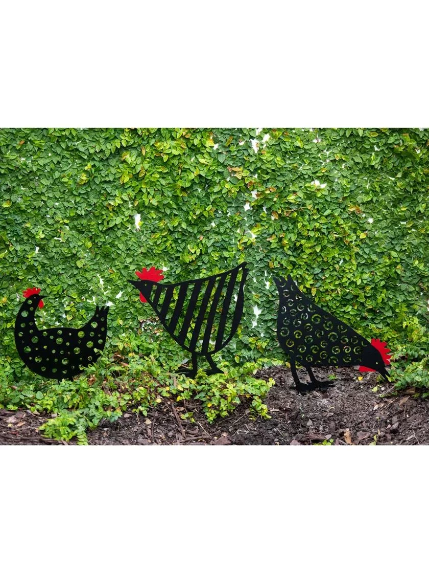 Chicken Friends Garden Stakes Set 2 Chicken Friends Garden Stakes Set - Image 2