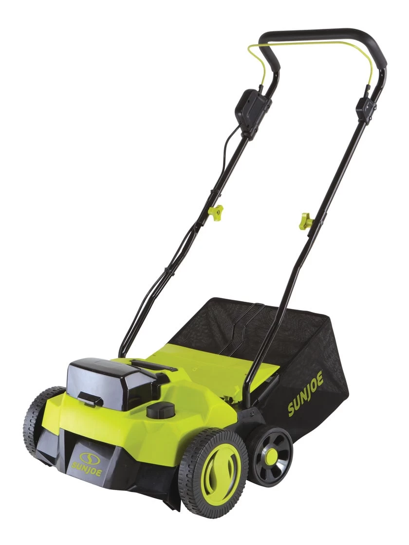 Sun Joe® 48V ION+ Cordless 15-Inch 5-Position Walk-Behind Lawn Dethatcher 1 Sun Joe® 48V ION+ Cordless 15-Inch 5-Position Walk-Behind Lawn Dethatcher