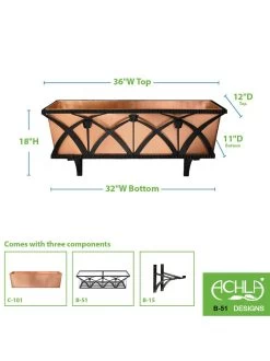 Achla Designs Rockwood Window Box -Outdoor Garden Care Shop 8612918 03v