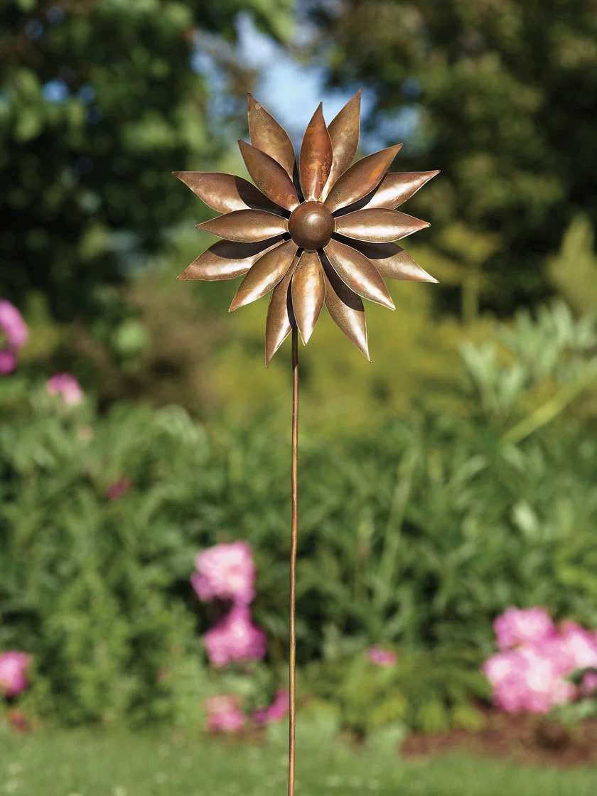 Dahlia Wind Spinner, 12" 1 Dahlia Wind Spinner, 12"