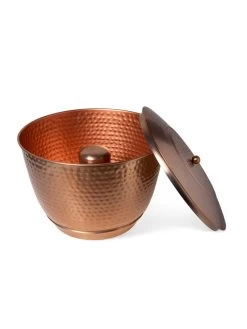 Hammered Copper Hose Pot With Lid -Outdoor Garden Care Shop 8613311 5812
