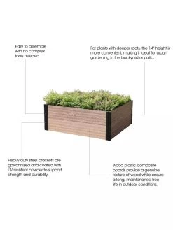 Deep Root Raised Garden Bed -Outdoor Garden Care Shop 8614254 03V 3 4